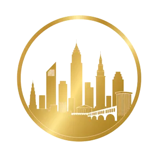 Massey Legacy Co. emblem featuring the Cleveland skyline